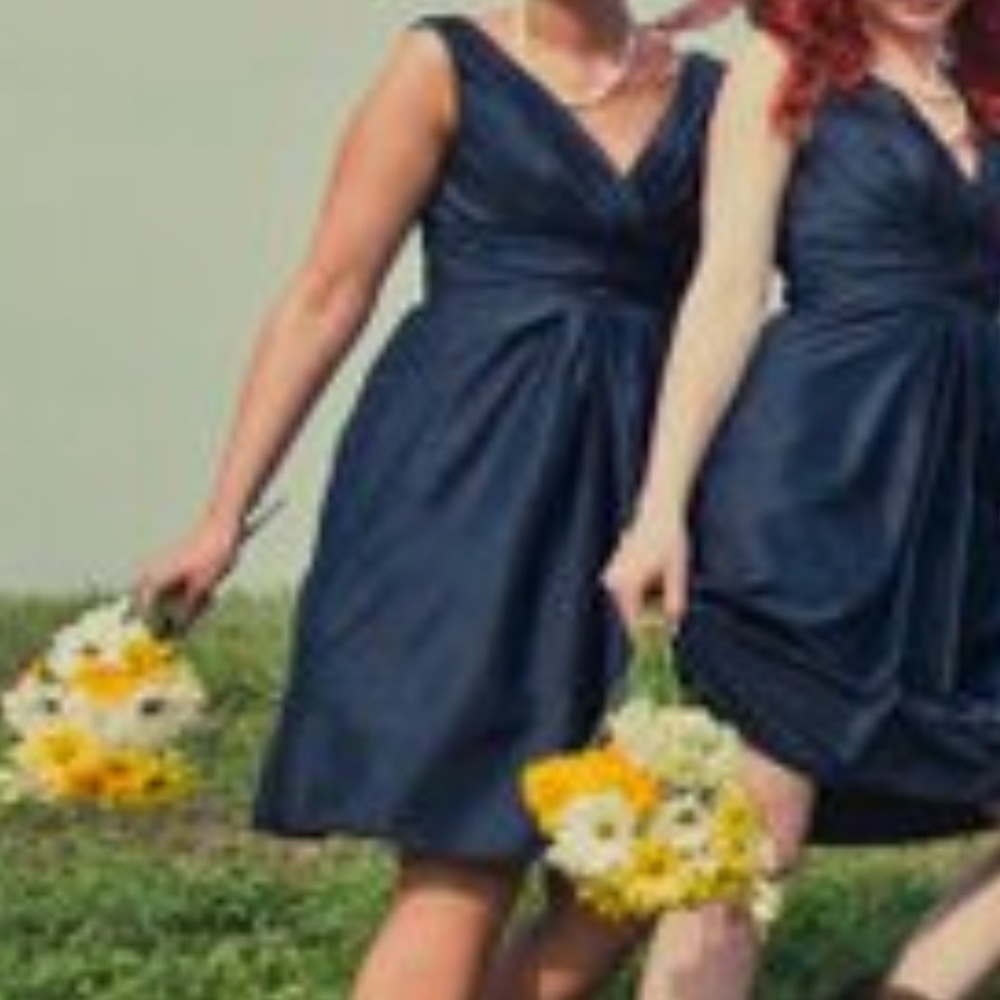 Blue knee length Dress